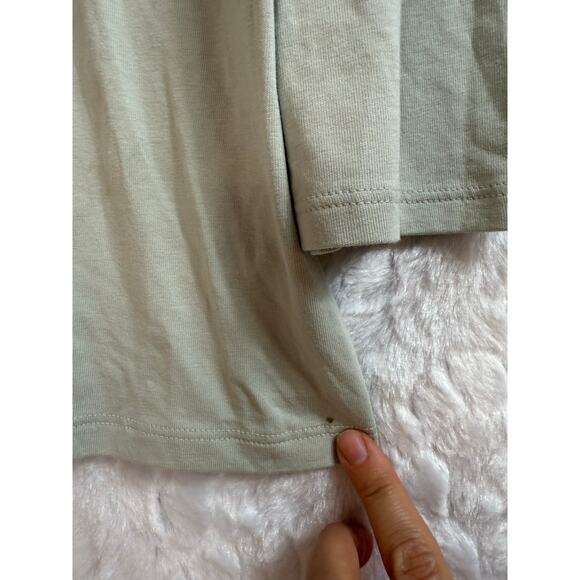 Universal Standard Mineral Gray Close Fit Turtleneck Top Pima Cotton Peru Large* - Picture 7 of 13